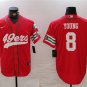 Men's San Francisco 49ers #8 Bryant Young Red Mexico Cool Base Stitched Jersey