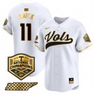 Men's Tennessee Volunteers #11 Billy Amick White Gold 2024 Champions Vapor Player Jersey