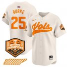 Men's Tennessee Volunteers #25 Blake Burke Cream 2024 Champions Vapor Player Jersey