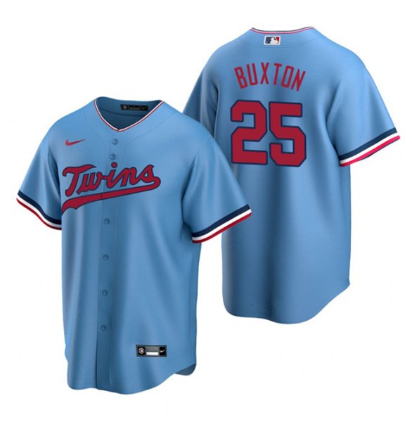 Any Size Minnesota Twins #25 Byron Buxton Blue Cool Base Stitched Jersey