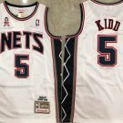 Men's Nets #5 Jason Kidd Throwback Basketball AU Jersey Whith