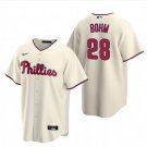 Any Size PHI #28 Alec Bohm Cream Cool Base Stitched Jersey