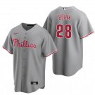 Any Size PHI #28 Alec Bohm Grey Cool Base Stitched Jersey