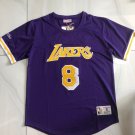 Men's Lakers #8 Kobe Bryant Mitchell & Ness Basketball Sleeve Short Purple