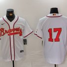 Men's ATL #17 Andy Messersmith White Gold World Series Jersey