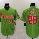 All Size PHI #28 Alec Bohm Green With Patch Stitched Jersey