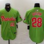 All Size PHI #28 Alec Bohm Green With Patch Stitched Jersey
