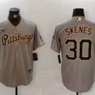 All Size PIT #30 Paul Skenes Gray Road Cool Player Jersey