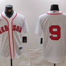 Men's BOS #9 Ted Williams White Cool Base Stitched Jersey