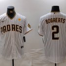 Men's SDP #2 Xander Bogaerts White With PS Patch Cool Base Stitched Jersey