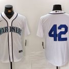 Men's SEA #42 Jackie Robinson White Cool Base Stitched jersey