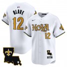 Men's New Orleans Saints #12 Chris Olave White Cool Base Stitched Player Jersey