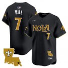 Men's New Orleans Saints #7 Taysom Hill Black Cool Base Stitched Player Jersey