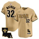 Men's New Orleans Saints #32 Tyrann Mathieu Gold Cool Base Stitched Player Jersey