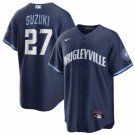 Men's CHC #27 Seiya Suzuki Navy City Connect Cool Base Stitched Player Jersey
