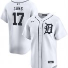 Any Size DET #17 Jace Jung White 2024 Home Limited Stitched Player Jersey