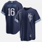 Men's KCR #16 Bo Jackson Navy City Connect Cool Base Stitched Player Jersey