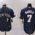 Men's New York Yankees #7 Mickey Mantle Navy Pinstripe Fashion Cool Base Jerseys