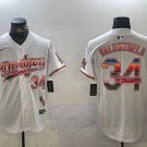 Men's LAD #34 Fernando Valenzuela White Rainbow Mexico Cool Jersey