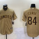 Men's SDP #84 Dylan Cease Khaki Team Logo Stitched Cool Base Jerseys