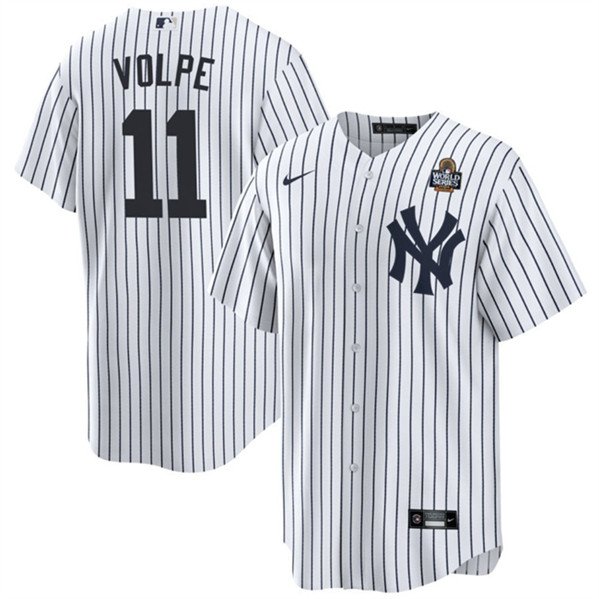 Men's New York Yankees #11 Anthony Volpe White 2024 World Series Jerseys