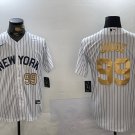 Men's New York Yankees #99 Aaron Judge White Pinstripe Fashion Cool Base Jersey