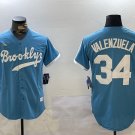 Men's LAD #34 Fernando Valenzuela blue Authentic Collection Jersey