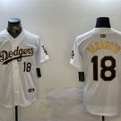 Men's LAD #18 Yoshinobu Yamamoto White Gold Home Limited Jersey