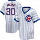 Mens CHC #30 Kyle Tucker Nike White Pullover Cooperstown Jersey