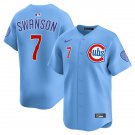 Mens CHC #7 Dansby Swanson Nike Blues Alternate Limited Jersey