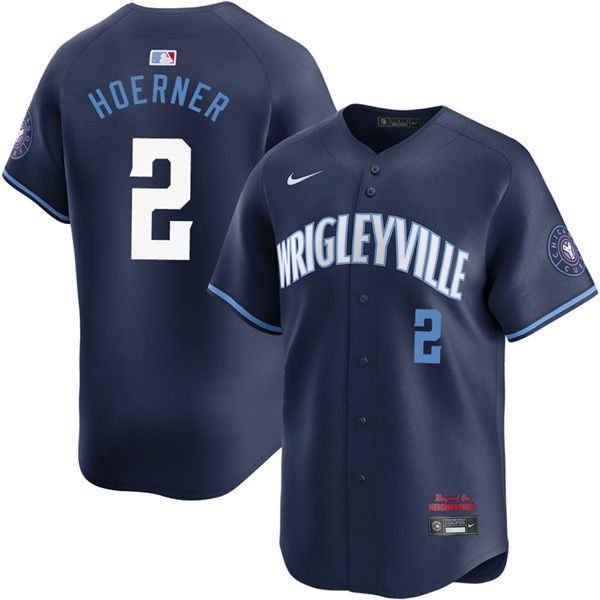 Mens CHC #2 Nico Hoerner Navy City Connect Limited Jersey