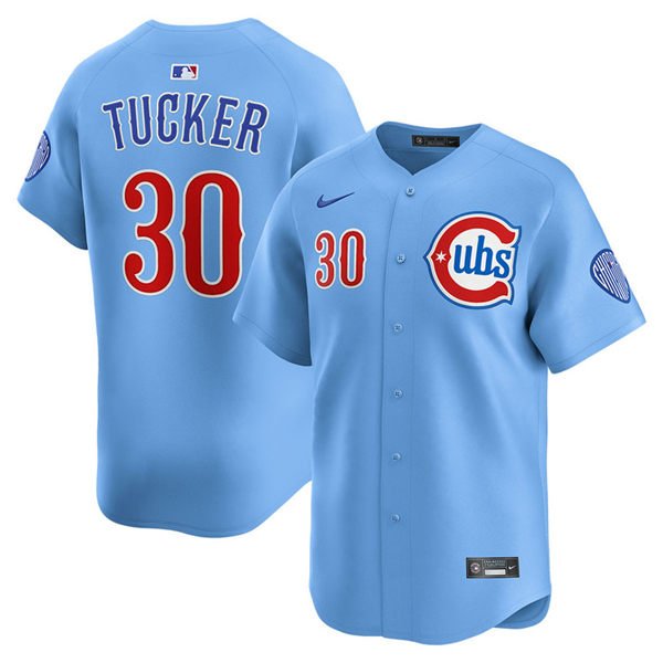 Mens CHC #30 Kyle Tucker Nike Blues Alternate Limited Jersey