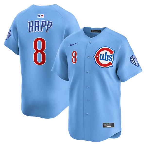 Mens CHC #8 Ian Happ Nike Blues Alternate Limited Jersey