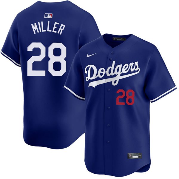 Mens Los Angeles Dodgers #28 Bobby Miller Nike Royal Alternate Limited Player Jersey