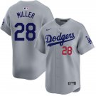 Mens Los Angeles Dodgers #28 Bobby Miller Nike Grey Road Limited Player Jersey