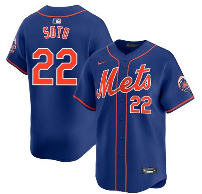Men's NYM#22 Juan Soto Royal 2024 Alternate Limited Stitched Jersey