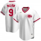 Mens CIN #9 Matt McLain Nike White Pullover Cooperstown Collection Jersey