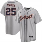 Men's DET #25 Gleyber Torres Gray Cool Base Stitched Player Jersey