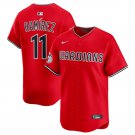 Men's CLE #11 Jose Ramirez Red Alternate Limited Stitched Player Jersey