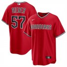 Men's CLE #57 Shane Bieber Red Cool Base Stitched Player Jersey
