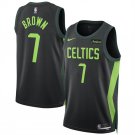 Men's YOUTH Boston Celtics #7 Jaylen Brown Black 202425 City Edition Stitched Basketball Jersey