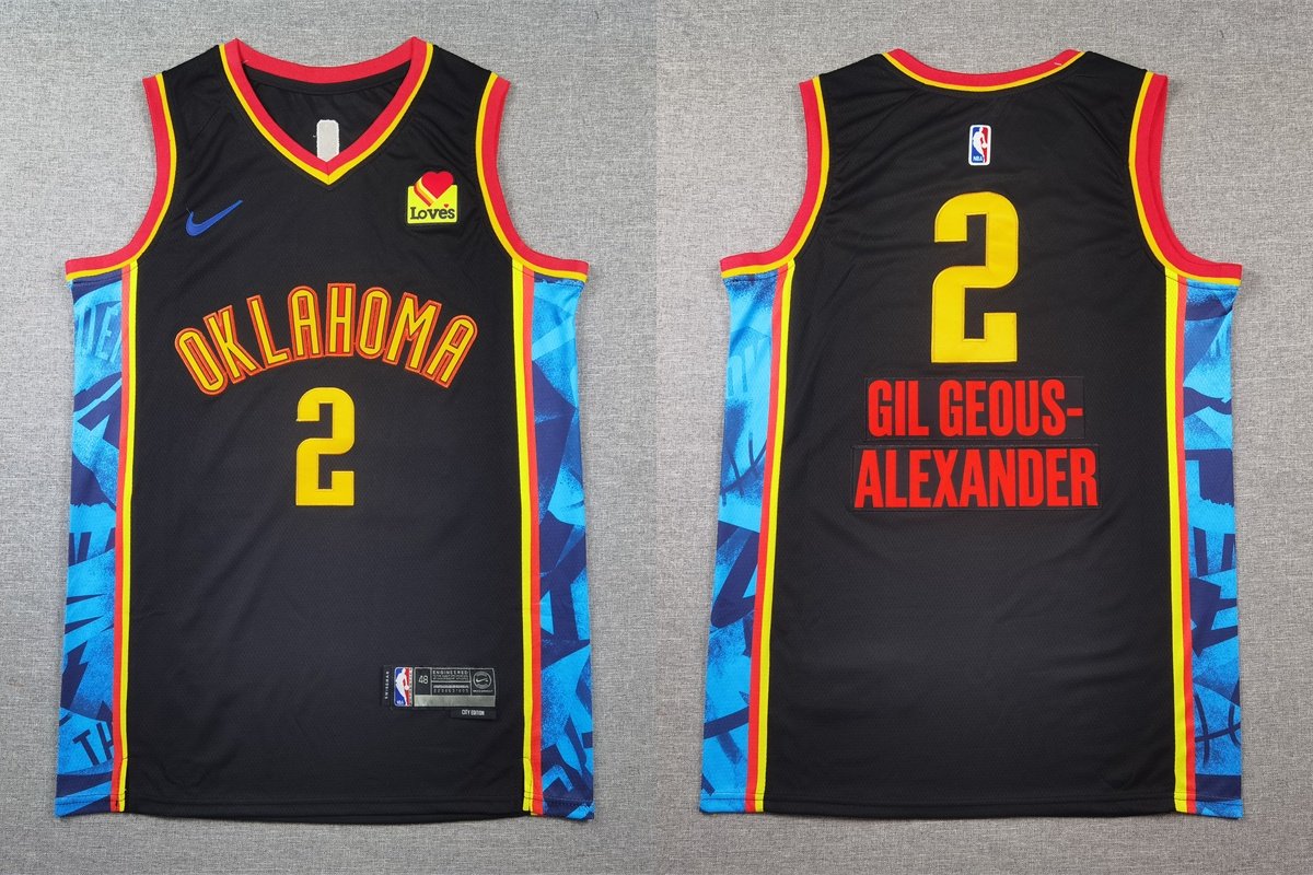 Men's & Youth Oklahoma City Thunder #2 Shai Gilgeous Alexander 2025 City Edition Basketball Jersey