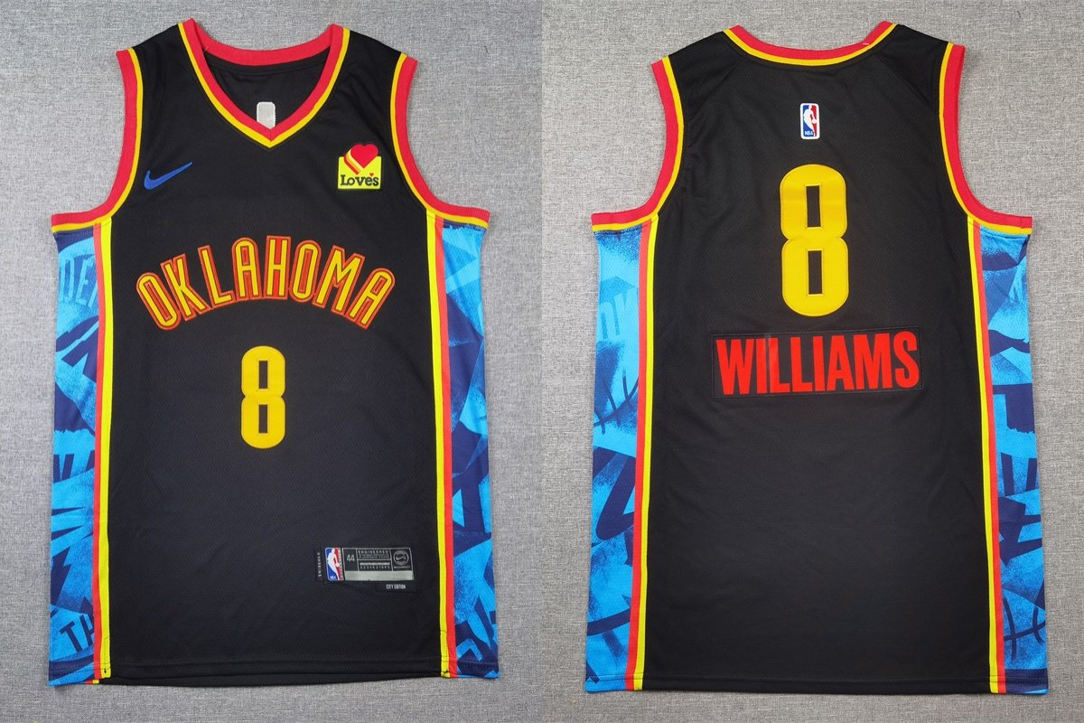 Men's & Youth Oklahoma City Thunder Jalen Williams Black 2025 City Edition Basketball Jersey