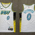 Men's Youth Pacers #0 Tyrese Haliburton City Jersey White