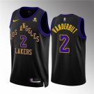 Men's Los Angeles Lakers #2 Jarred Vanderbilt Black 202324 City Edition Stitched Basketball Jersey