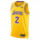 Mens Los Angeles Lakers #2 Jarred Vanderbilt Gold Icon Edition Jersey