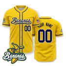 Men's Womens Youth Savannah Bananas Active Player Custom Gold Limited Stitched Baseball Jersey