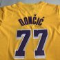 Men's Lakers #77  Luka Doncic MITCHELL & NESS Basketball Short Sleeve Yellow