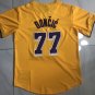 Men's Lakers #77  Luka Doncic MITCHELL & NESS Basketball Short Sleeve Yellow