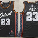 Men's Youth Pistons #23 Jaden Ivey City Basketball Jersey Black Stitched